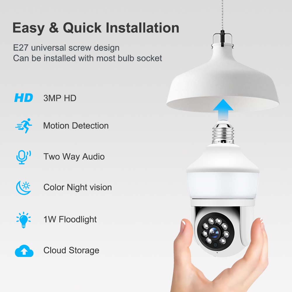 3-мегапиксельная беспроводная WiFi-лампа-лампа odlight 800 люмен светодиодный садовый настенный светильник цветная ночная охрана видеонаблюдение