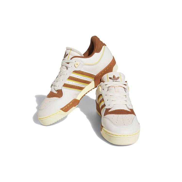 Adidas Rivalry Low 86 Chalk Wild Brown Unisex Sneakers White Chalk-White Hazy-Yellow FZ6317