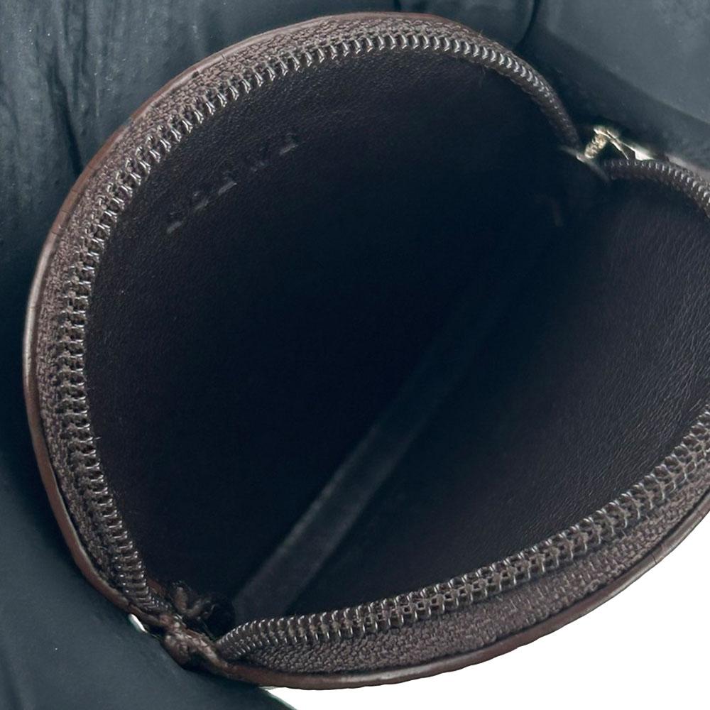 Used LOEWE Coin case leather Brown Brown anagram