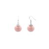 Pink Cotton Candy Hook Earrings - Handmade 925 Sterling Silver Jewelry for Women's Gift