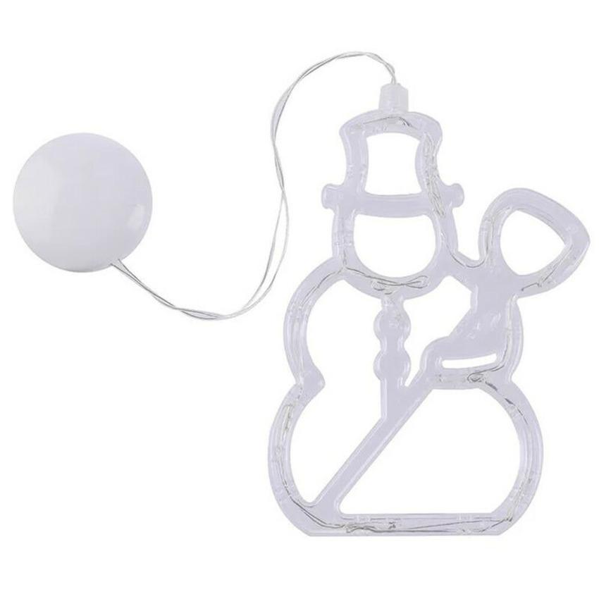 Светодиодный Рождественский Свет Орнамент Присоски Рождественский Подвесной Светильник Чашка Стены Окна Домашний Декор