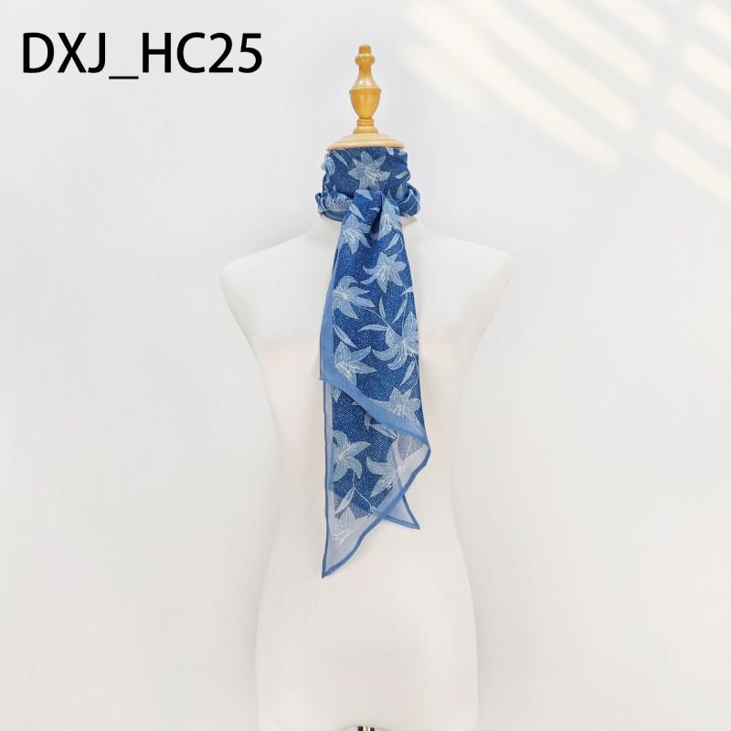 Long Skinny Scarf Women Floral Paisley Print Chiffon Neck Tie Hair Band Office Casual Wear Fall