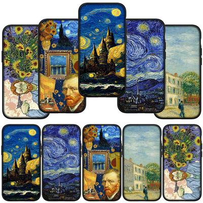 Чехол для телефона Samsung Galaxy S25 S24 S23 iPhone 16 15 Xiaomi Redmi Note 14 13 12 16E X 11 Pro Max OPPO Moto Huawei Wallpaper Sunflower Van Gogh Cover