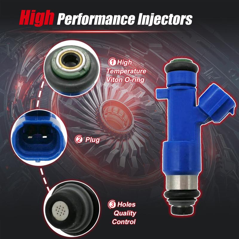 6PCS 16600-JF00A Fuel Injectors For 2009-2017 Nissan GT-R 550cc G37 350Z 370Z 16600JF00A 14002 AN001