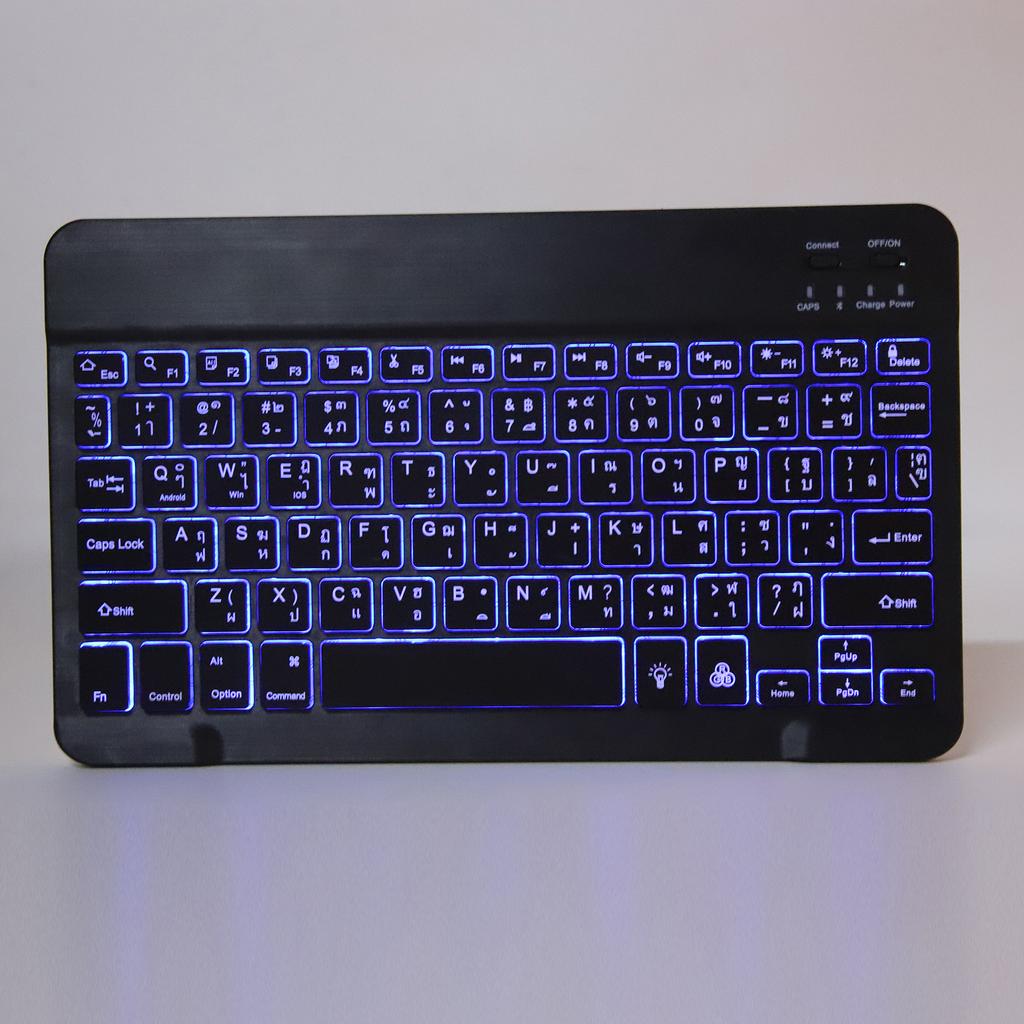 Беспроводная клавиатура 10 дюймов с RGB-подсветкой, колпачки клавиш для телефона, планшета
