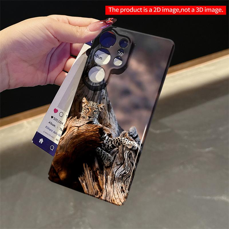 2DFlat Samsung phone case Leopard Resting in Driftwood Tree Applicable to Galaxy S23 S24 S25ULTRA S26 A12 A14 A15 A16 A54 A55