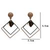 Fashion Korean Metal Drop Earrings Women's Multi Geometry Square Presentation Earrings Gifts Jewelry