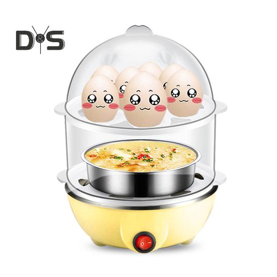 Автоматическая яйцеварка, яйцеварка большой емкости, одно-/двухслойная, 350 Вт, многофункциональная машина для приготовления вареных яиц на пару с заварным кремом