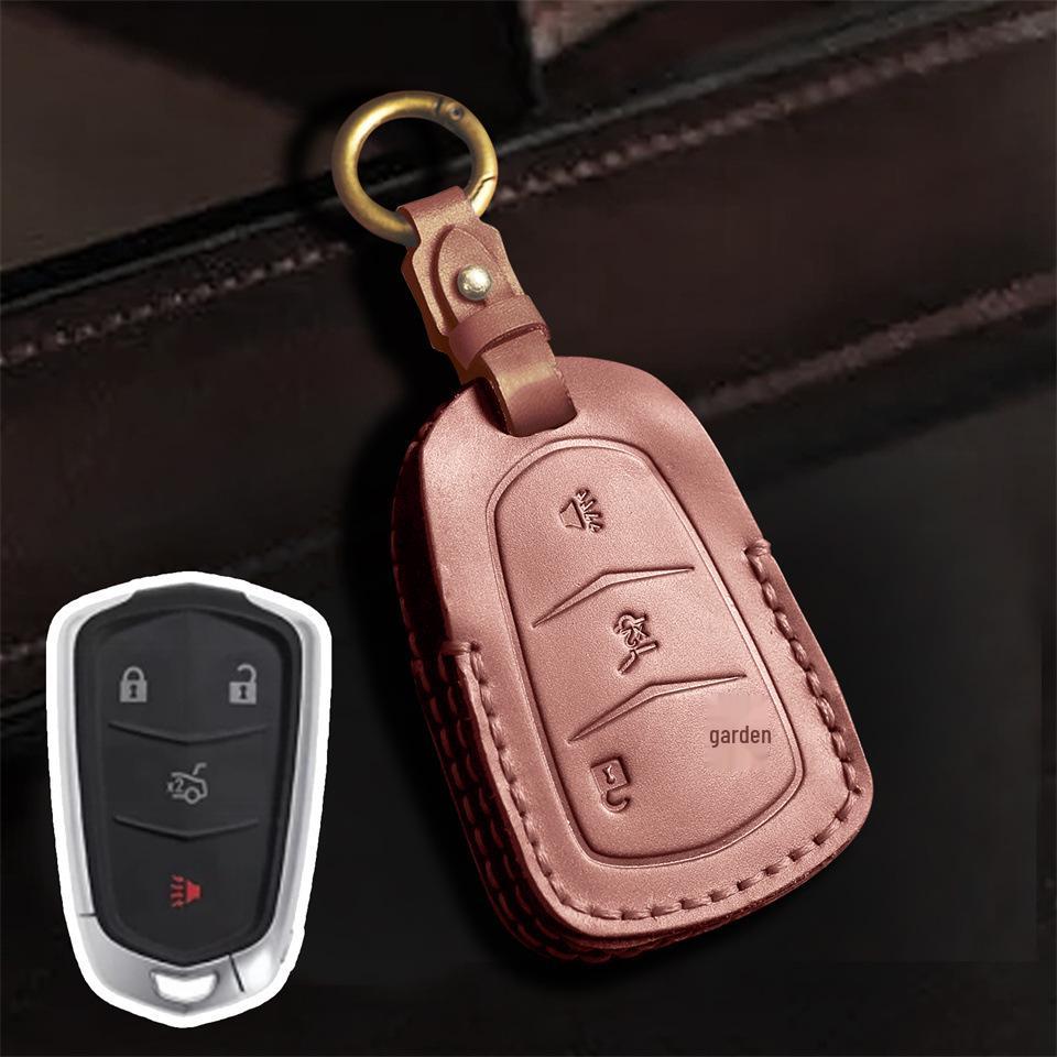 Кожаный чехол для ключа Cadillac для CT4/CT5/CT6/XT4/XT5/XT6 - Премиальная защита.