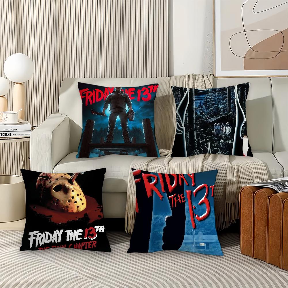Horror movie F-Friday T-The 1-13th Pillow Case Office Cushions Suitable For Sofa Car Bedroom Decorative Cushion Cover