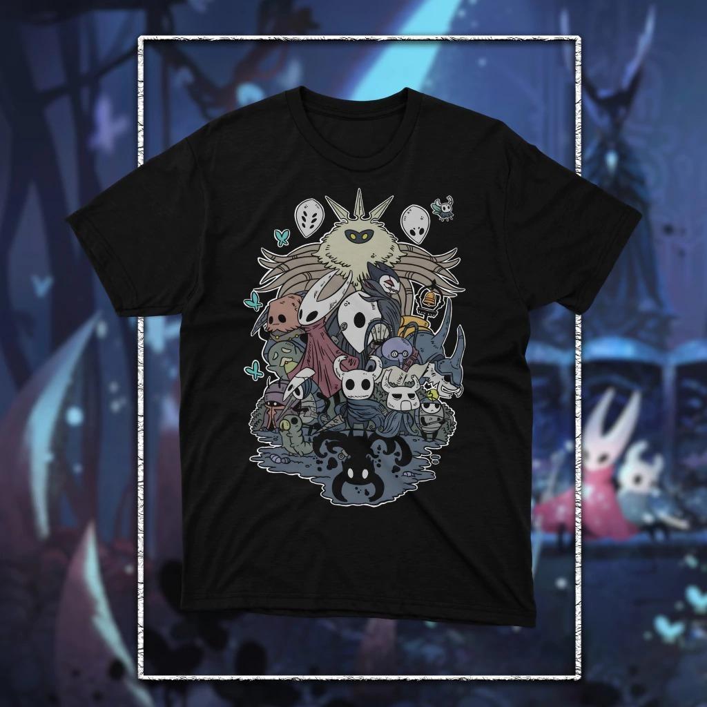 Горячая Игра Hollow Knight Silksong Печатная Футболка Мужская Женская Хлопковая Свободная Оверсайз Y2k С Коротким Рукавом Футболка Высококачественная Одежда