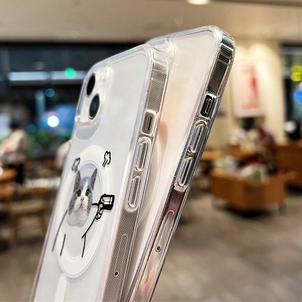 Магнитный чехол для телефона для iPhone 12 14 16 17 Pro 17 16 15 14 13 12 Pro Max 12 13 14 15 16 Высококачественный противоударный чехол Полная защита Милый стиль