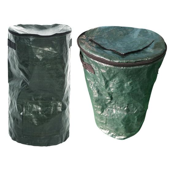 Garden Compost Bag Large Capacity Tear-Resistant Plastic Fertilizer Waste Sacks Speed Up Fermentation Easy Install Eco-Friendly Waterproof Yard