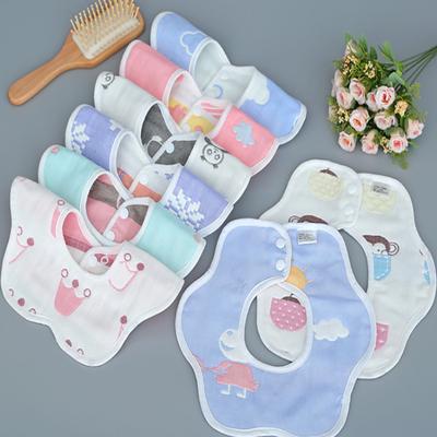 Детские нагрудники, вращающиеся на 360 градусов, марлевая муслиновая бандана, мягкая ткань для новорожденных