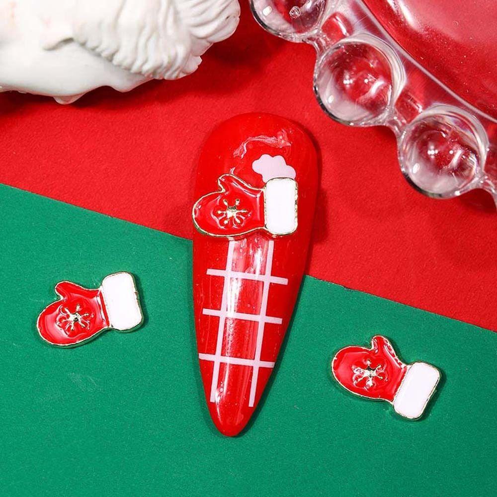 10 шт./компл. Рождественская елка, рождественские стразы для ногтей, рождественские аксессуары для ногтей, маникюрный салон