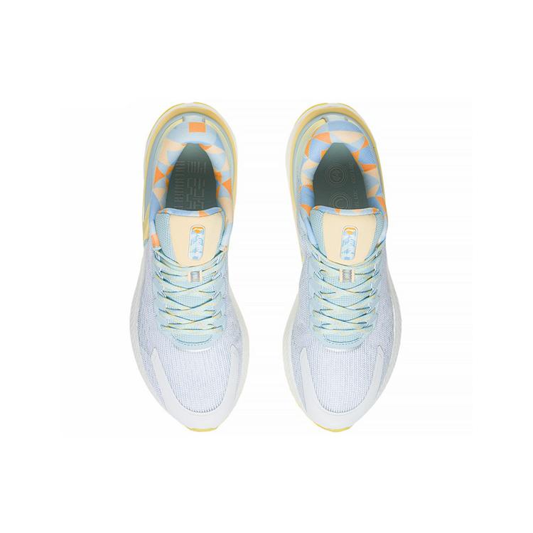 Кроссовки для бега Li Ning YueYing 2.0 Pro Женские Низкие Стандартные Белый/Светло-Ледяной Синий/Желтый ARHS018-3