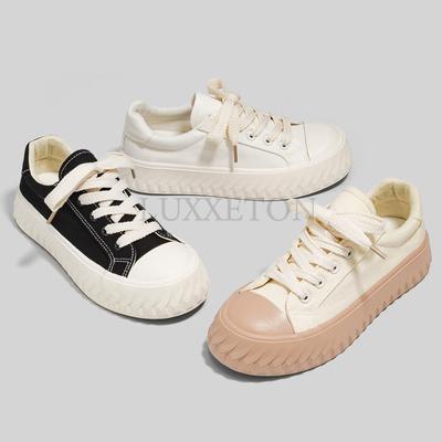 Женская обувь Новый корейский стиль Мода Простые повседневные кроссовки для женщин Толстая подошва Вулканизированные парусиновые туфли Женские