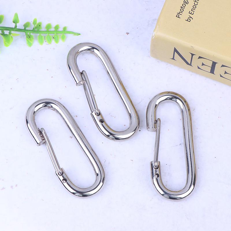1/3/5 шт. Металлические овальные брелоки Карабин Защелкивающиеся крючки Пружинные открывающиеся пряжки Для DIY Соединитель собачьей цепи Подвески Брелок для сумки