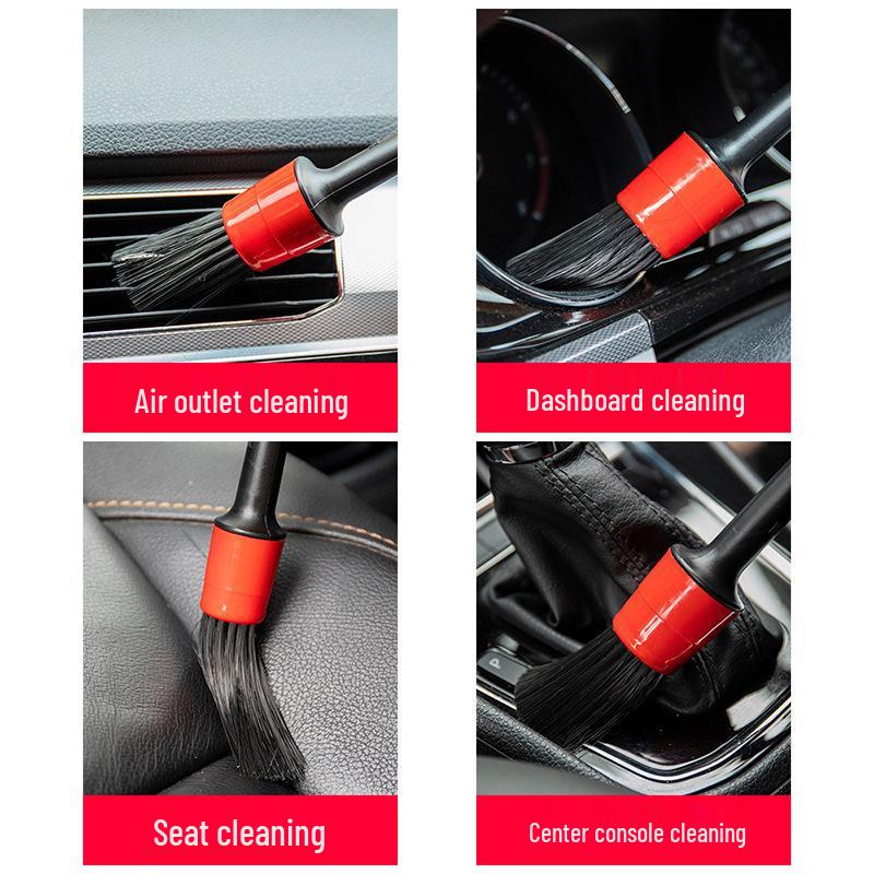 Multifunctional Soft Bristle Brush for Car Detailing: Cleans Air Conditioning, Wheel Hubs, Interior, and Edges