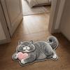 2D Cat-Shaped Area Rug Anti-fouling Cartoon Carpet Cute Home Decor Carpet  Living Rooms