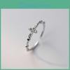 For Ring Rings 5259mm Korean Women Silver Zircon Cross Religion Adjustable Rings For Girl