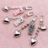 Cute Flocked Kitten Five-Pointed Star Cat Paw Love Keychain Mobile Phone Chain Anti-Lost Lanyard Pendant Earphone Camera Chain