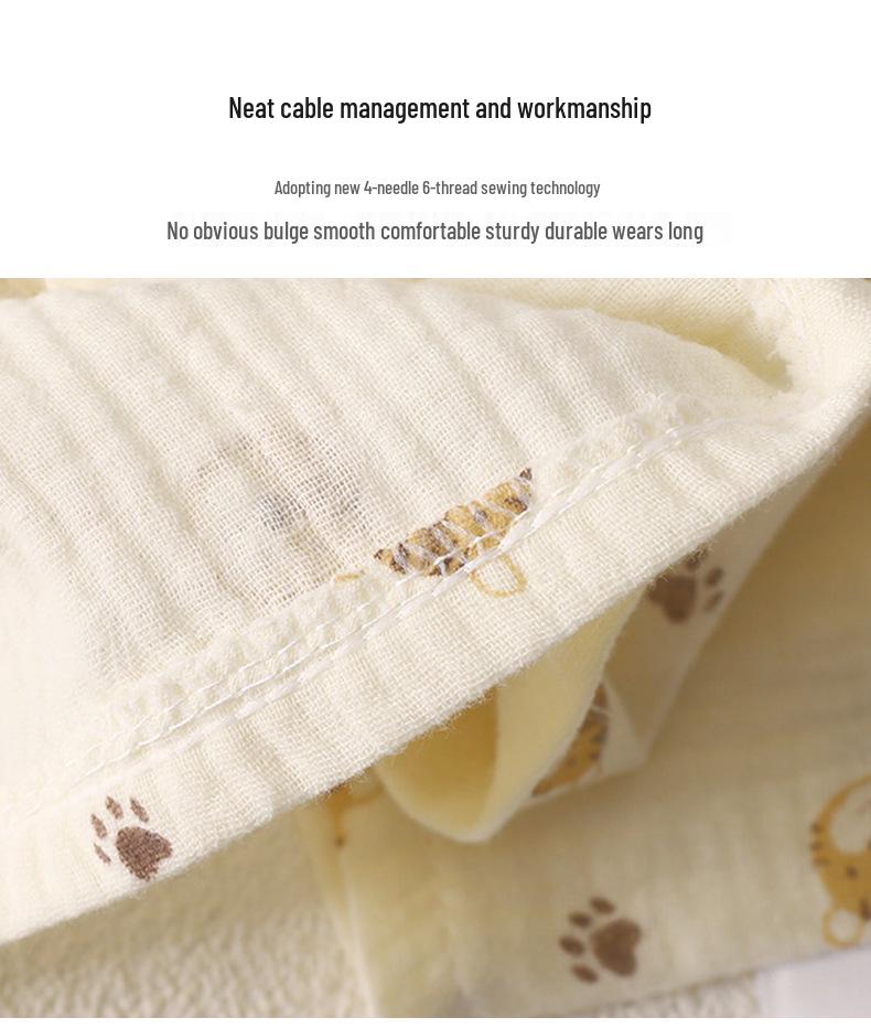 Children's Cotton Gauze Pajamas Set - Summer Long-Sleeve with Lantern Pants