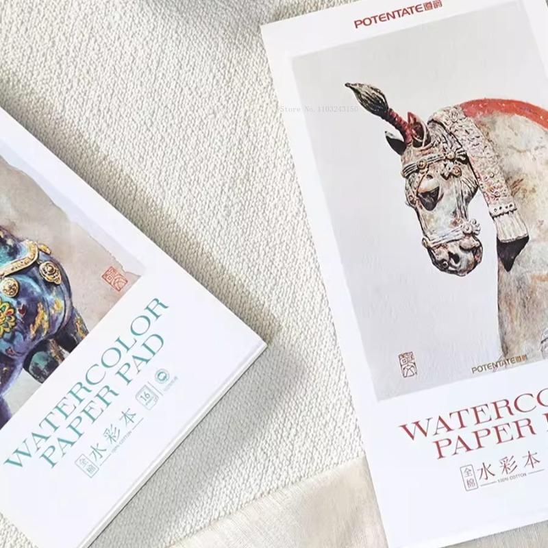 300g Cotton Watercolor Book Medium Coarse/Fine Grained Paper Student Outdoor Sketch Water Color Painting Creation Art Paper