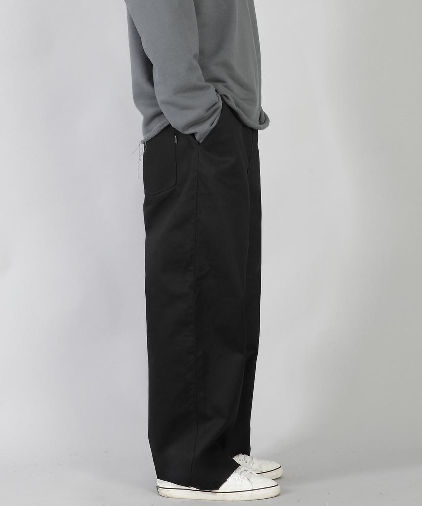 Seinteukeulu Брюки с широкими пуговицами Ex Wide Button Pants Ewb-377 Черный