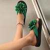 New Summer Fashion Outerwear Flat Heel Thick Sole Platform Sandals Korean Style Flower Beach Women's Slippers