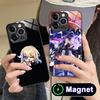 HSR Serval Стеклянный чехол MagSafe для мобильного телефона iPhone 17 16 15 14 13 12 11 Air Pro Max Plus Mini Цветной чехол