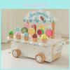 Игровой набор "Тележка для мороженого" из дерева для детей, развивающая игрушка, ролевая игра