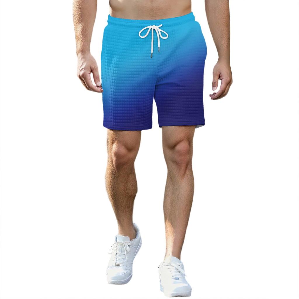 Мужские модные спортивные шорты с принтом, эластичный пояс, карманы, спортивные шорты