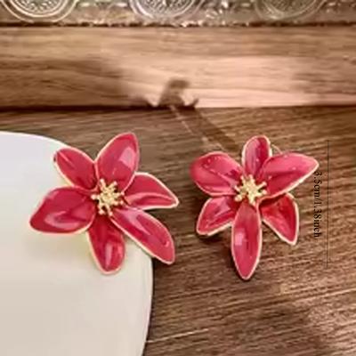 Металлические серьги-капли с цветами, серьги-гвоздики в европейско-американском стиле, модные, для личности, для путешествий, свадебные аксессуары для мисс девушки