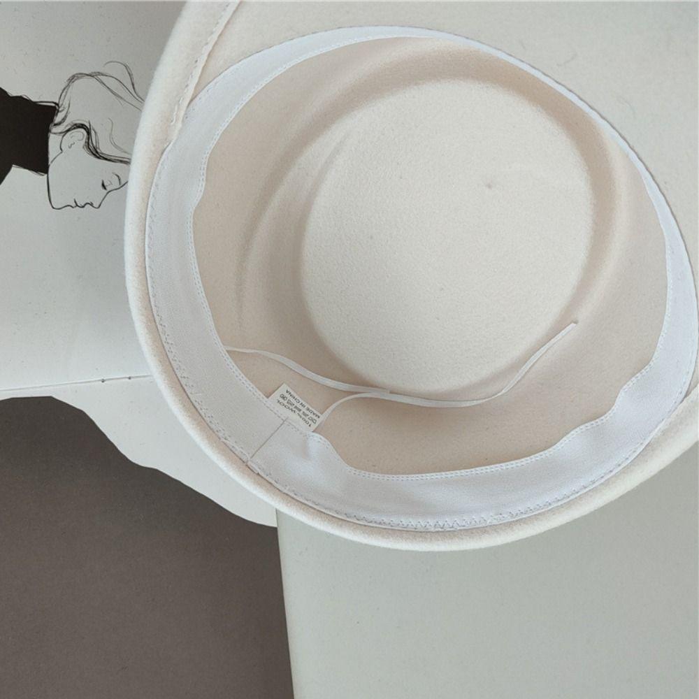 British Style Wool Equestrian Hat Elegant Beret Fashion Pillbox Hat Women