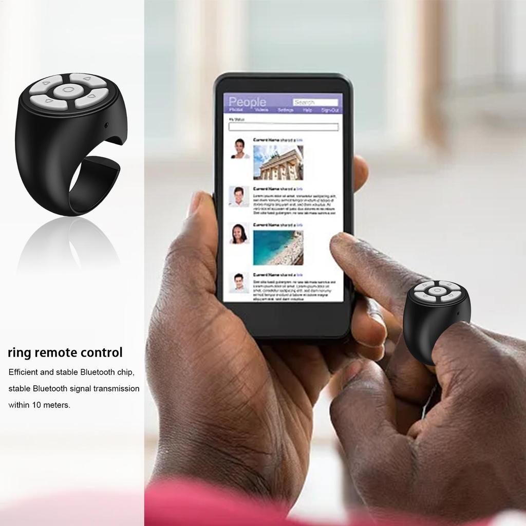 Беспроводной пульт-кнопка спуска затвора, скроллер для пальца, перелистыватель страниц, кнопка для селфи, контроллер для мобильного телефона для школы, автомобиля, дома, путешествий и кемпинга