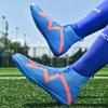 Soccer Shoes Men Anti-slip Outdoor Grass Training Breathable Lace-up Football Boots Long Spikes Lightweight Sports Shoes Men