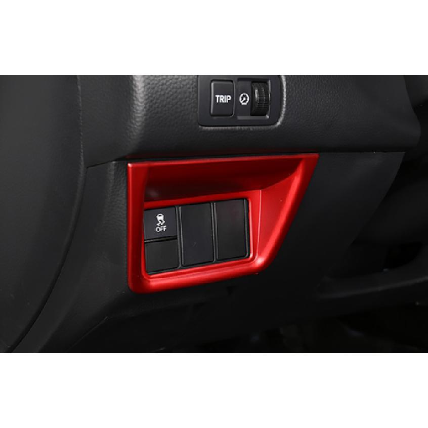 For Honda Accord 10th 2018- ABS Red Headlight Switch Control Frame Trim 1PCS