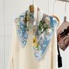 65*65cm 100% Silk Twill Scarf Luxury Square Shawl Lightweight Spring Summer Wrap Elegant Fashion Accessory for Women