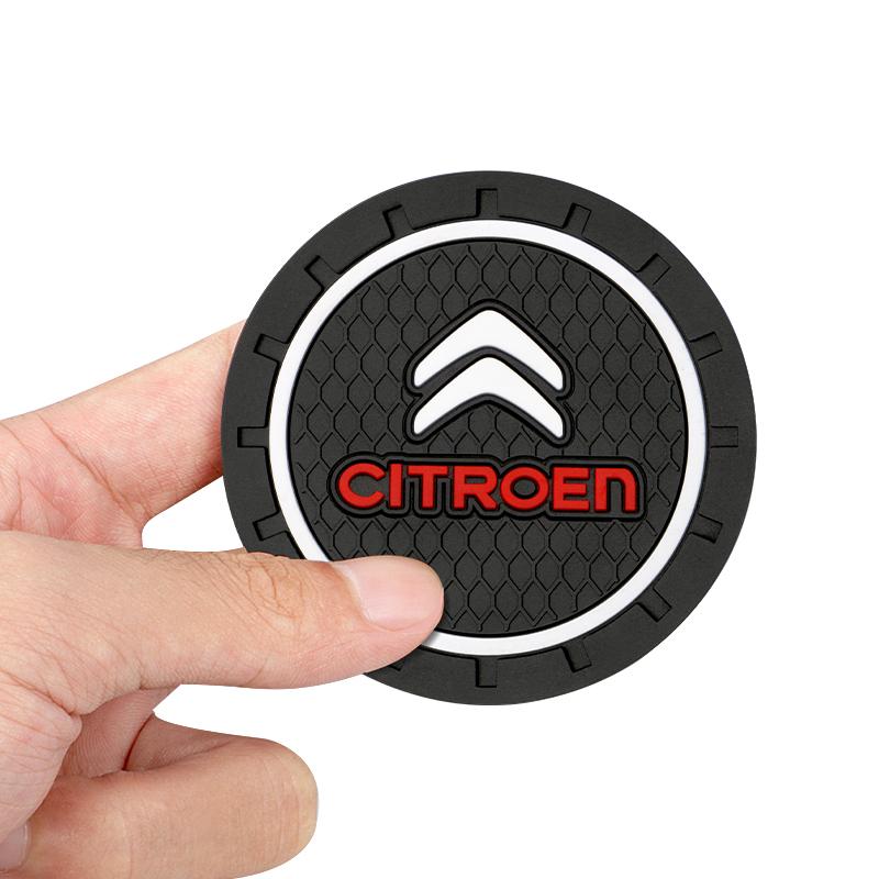 MGHK6 Car Coaster Water Cup Bottle Holder Anti-slip Pad Mat For Citroen C3 C5 AIRCROSS C5X C4 Cactus e-C4 X e-C3 Berlingo C-Elysee C1