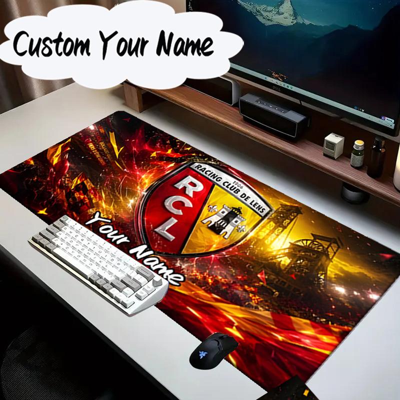 Custom Name Mouse pad Racing Club Lens Crest Mouse Pad Desk Mat, Non-Slip Rubber Backer Pad For Computer Notebook Gaming Mouse Pad Birthday Gift