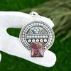 Radiant Pink Thulite Stone 925 Silver Mother Bezel Anniversary Pendant Jewelry