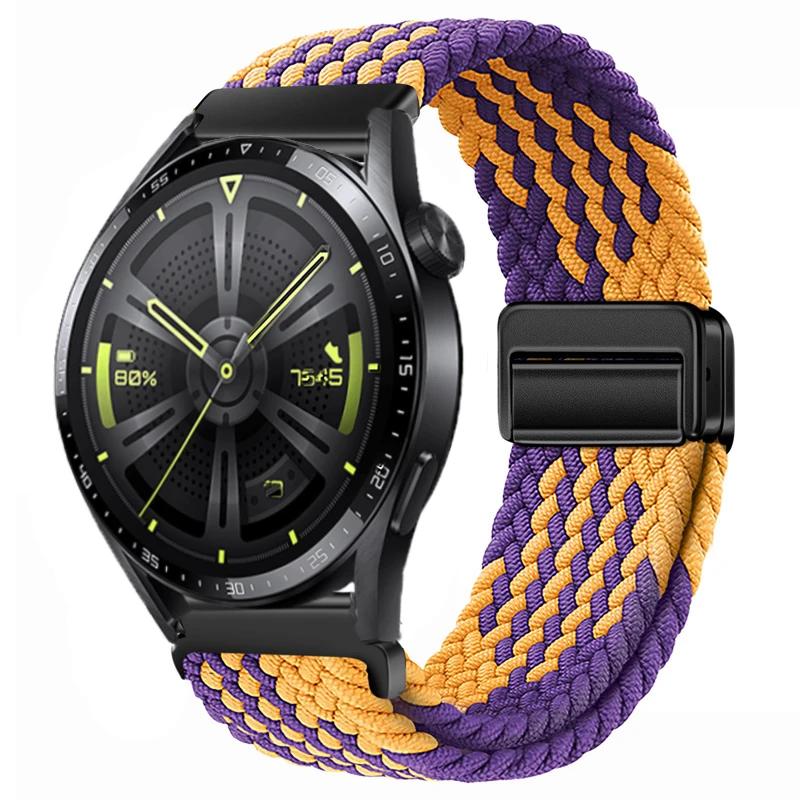 22 мм 20 мм Плетеный нейлоновый ремешок для Huawei Watch 4/3/GT4-3 Samsung Watch 6/5/4/3 Тканевый браслет Наручный ремешок Amazfit GTR 4/GTS4