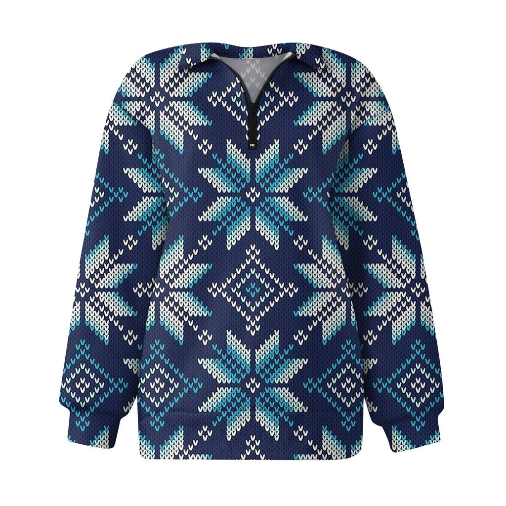 Женская мода повседневная толстовка с длинным рукавом и принтом на молнии с высоким воротом и заниженными плечами