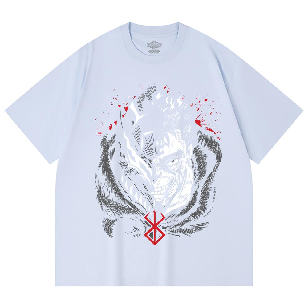 230 Gsm 100% Cotton Berserk V9 Print Unisex Heavy Cotton T Shirt