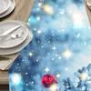 Рождественские льняные скатерти с принтом, Рождественский шар, декоративные скатерти, праздничный ужин, домашние противообрастающие аксессуары