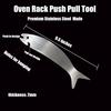 Stainless Steel Oven Rack Puller, 9.5 in Push Pull Tool for Air Fryer, Toaster Ovens, Kitchen Ovens/Essential Kitchen Gadget for Small Appliances