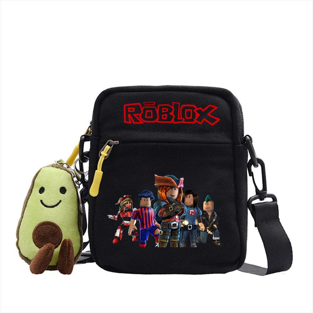 Тканевая сумка через плечо Roblox с принтом персонажа игры и буквой Для повседневных путешествий и школы