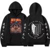 Attack On Titan Eren Yeager Japan Anime Graphic Logo Print Men Women Hoodie Manga Wings of Freedom Hooded Sportswear
