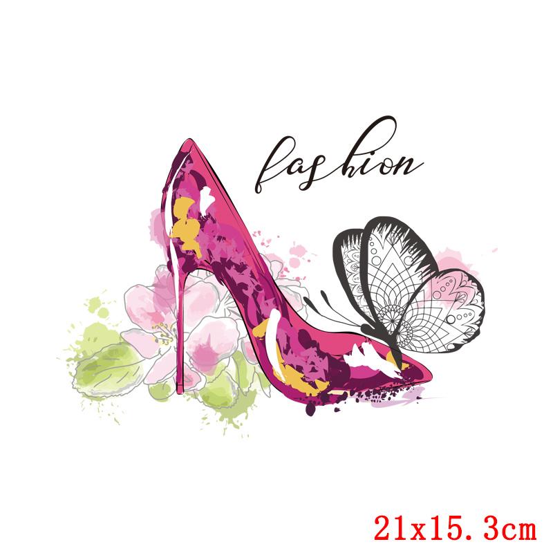 Flowers Patch Iron On Transfer For Clothing Letters Thermal Transfer For Clothes Butterfly Applique Thermo Sticker On Clothes